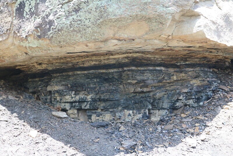 Cretaceous–Paleogene Boundary exposed in Trinidad Lake State Park (Photo) Credit Jeffrey Beall (Flickr)