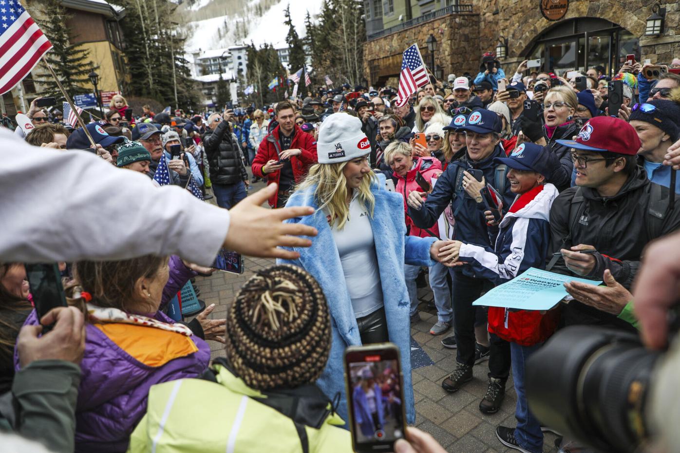 Shiffrin Celebration Skiing