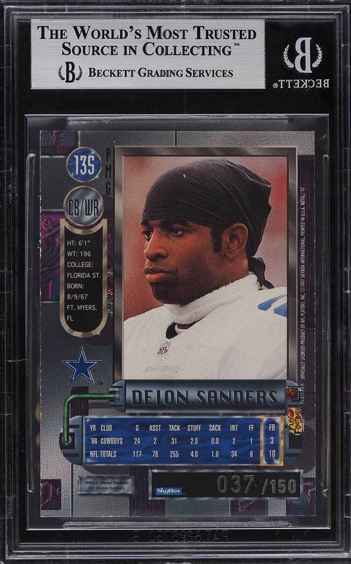 Deion Sanders trading card