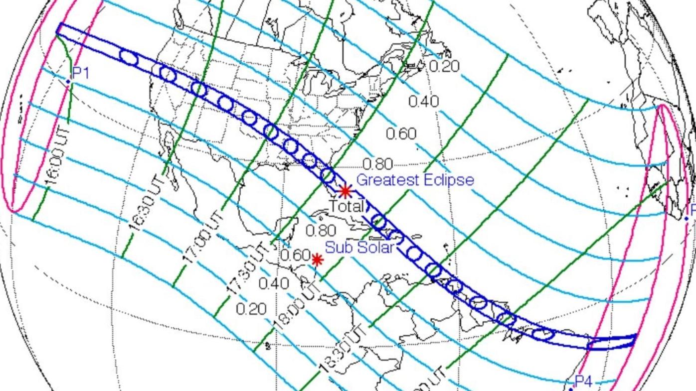 2045 total solar eclipse path of totality across the U.S.