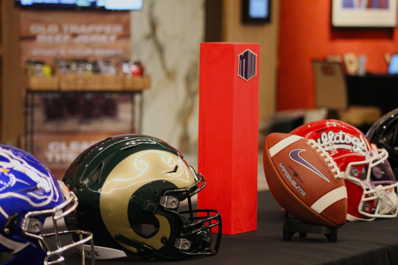 Colorado State helmet, Mountain West media days