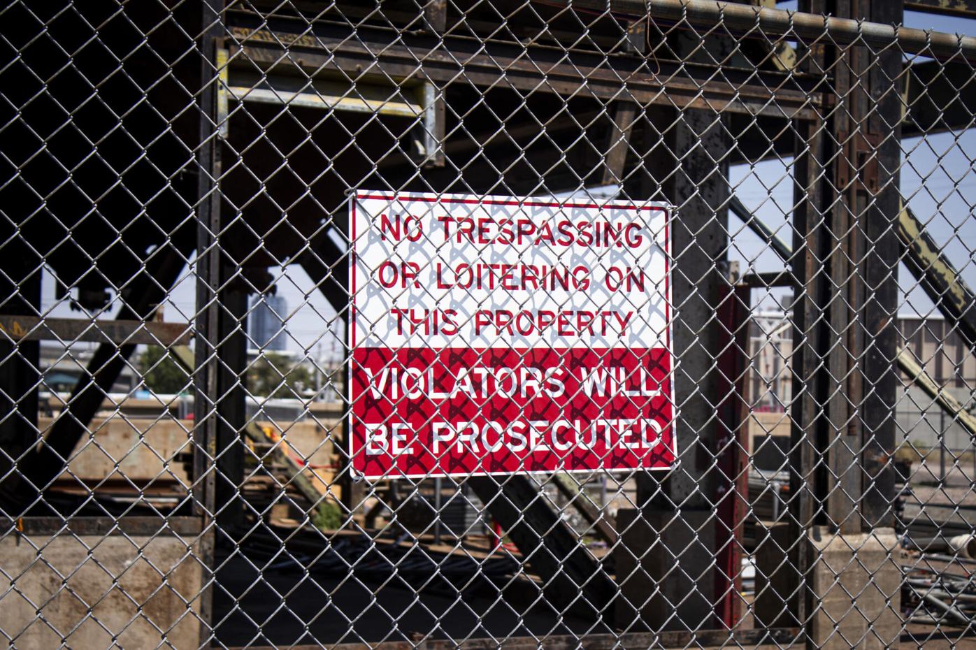 No trespassing at Zuni steam plant