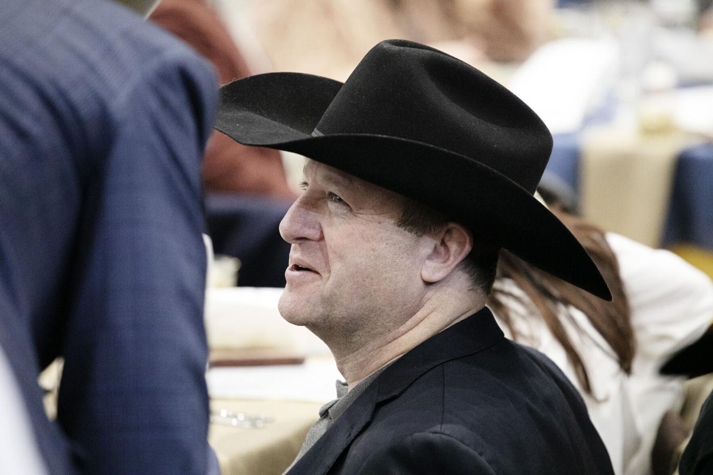 Gov. Jared Polis mingles amongst the 2025 Boots 'N Business crowd