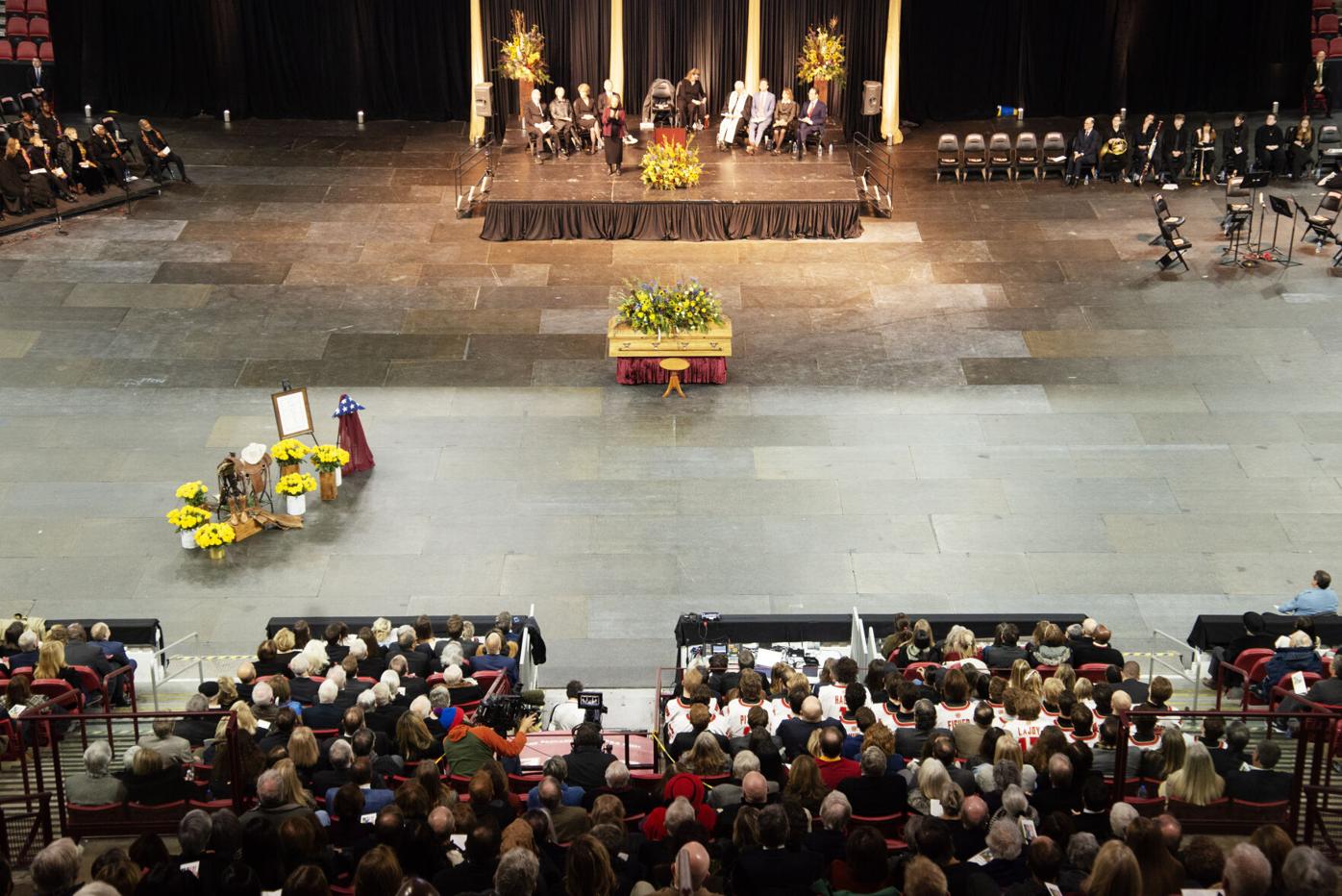 Thoiusands gather at a memorial service for the late Daniel Ritchie