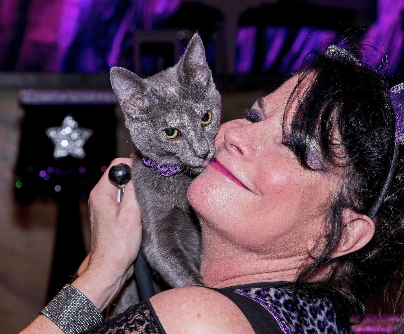 Acro-Cats founder Samantha Martin with Newt