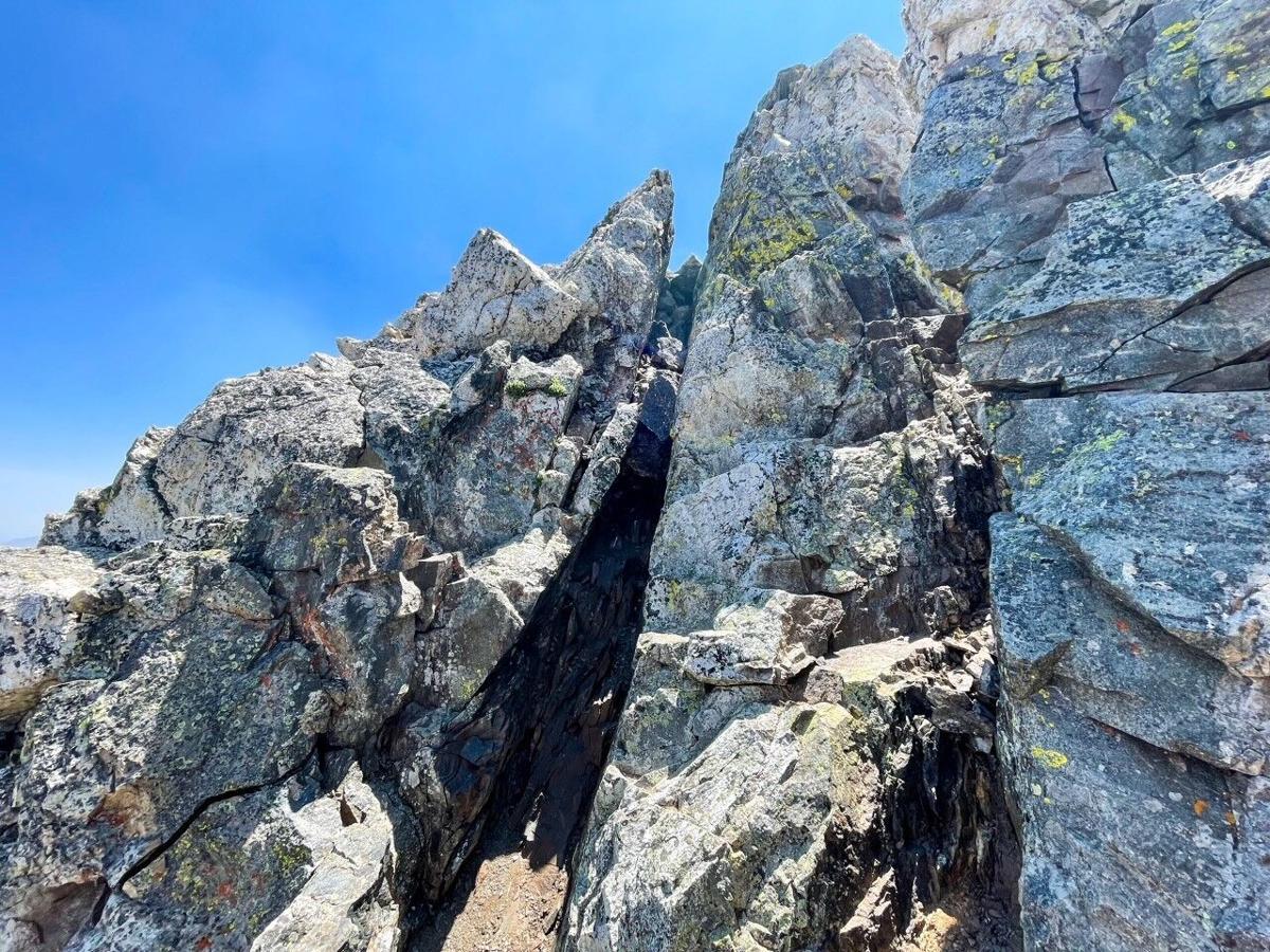 The first major obstacle on the Quandary West Ridge route. Photo Credit: Spencer McKee.