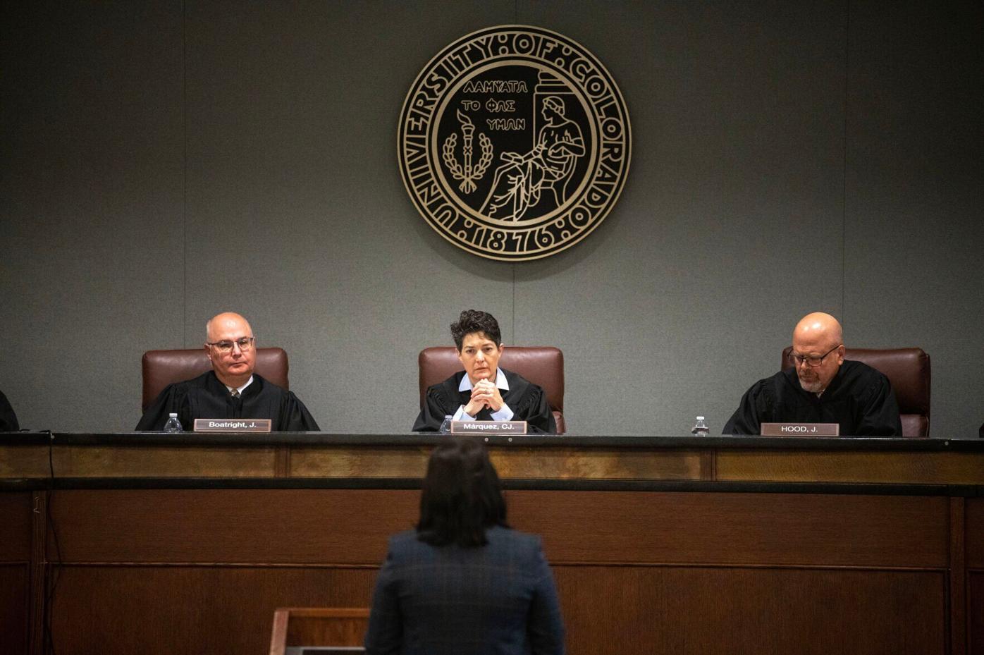 Justices Brian Boatright, Monica Marquez, Will Hood