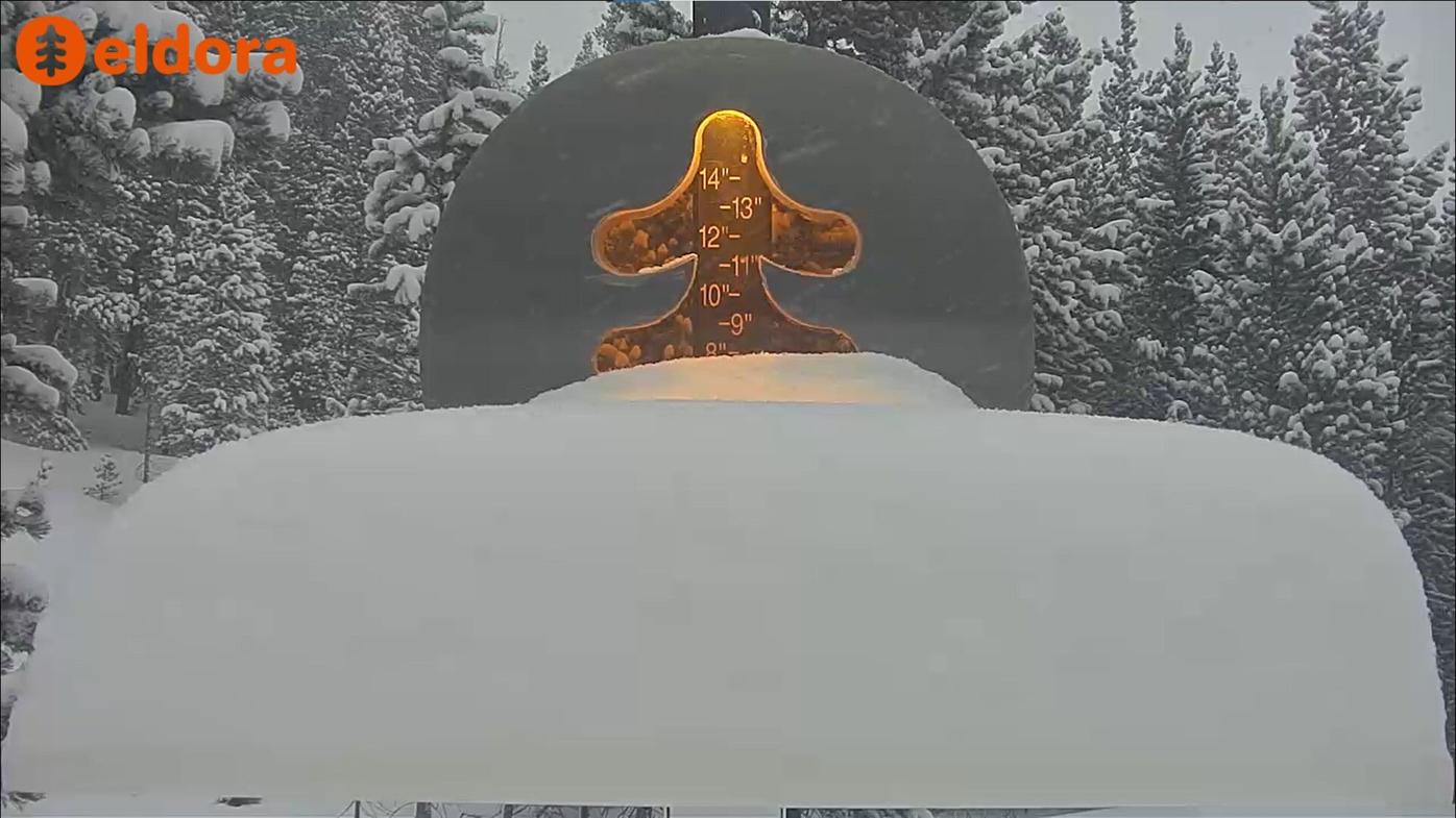 Eldora snow stake camera 4 pm December 17 2024