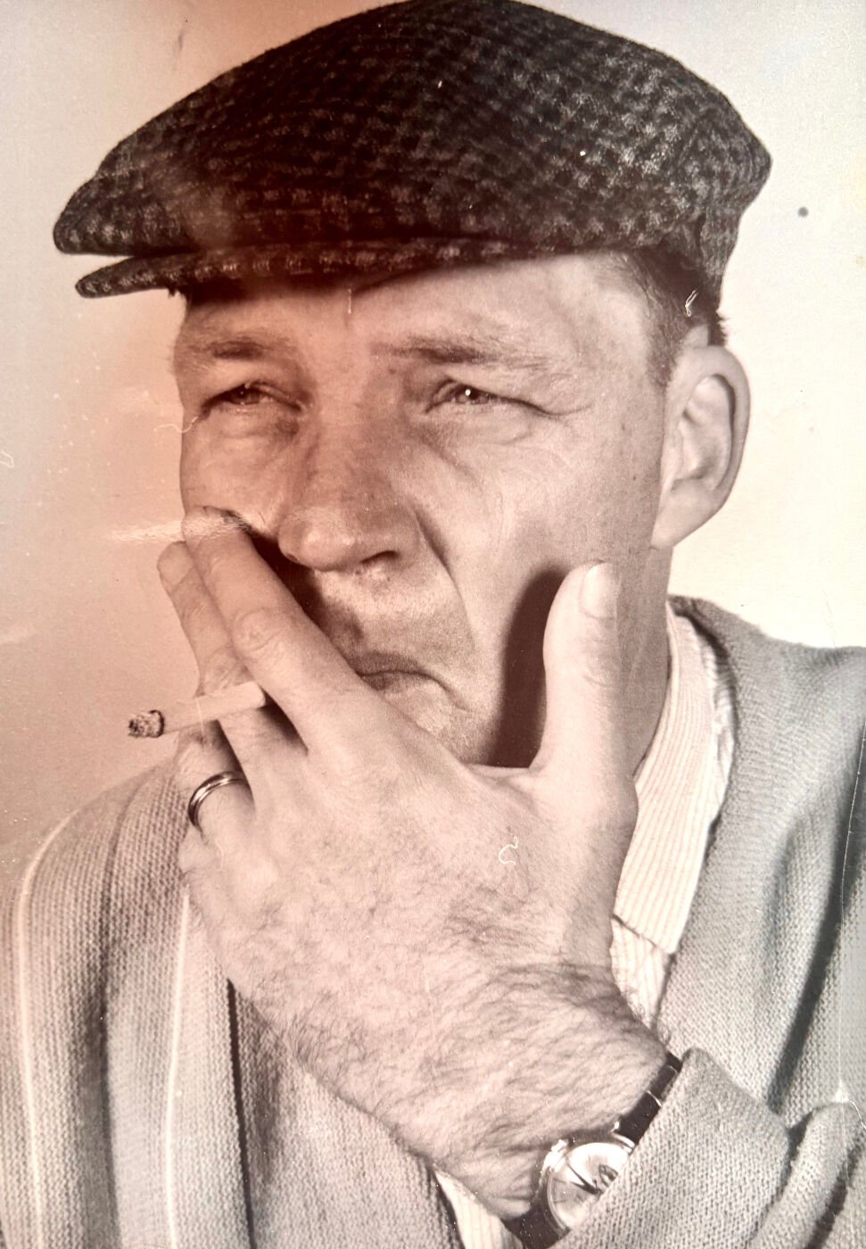 Ralph Moore smokes