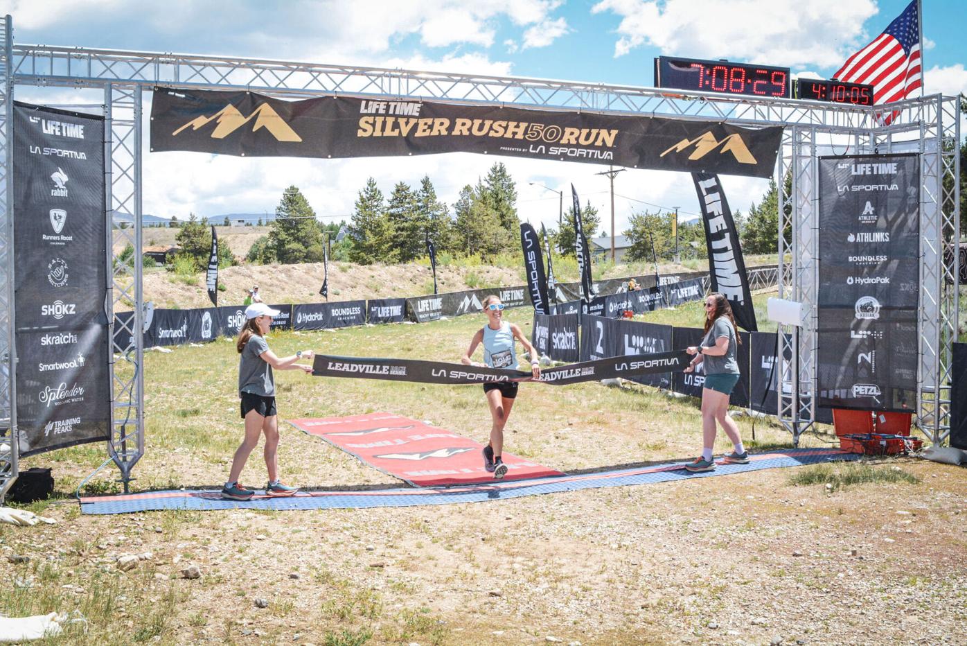 Life Time Silver Rush 50 Run Women's Division winner Anne Flower