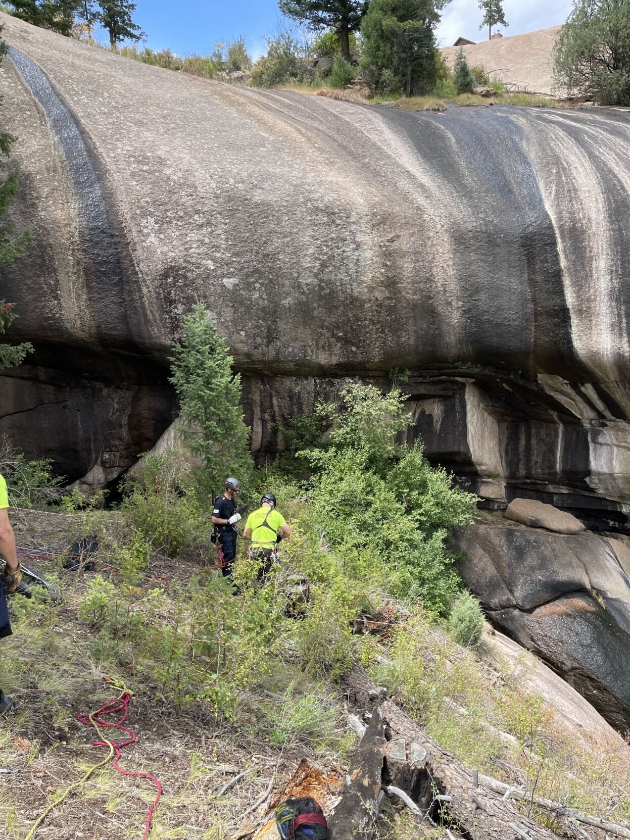 One person died after falling about 150 feet near Conifer