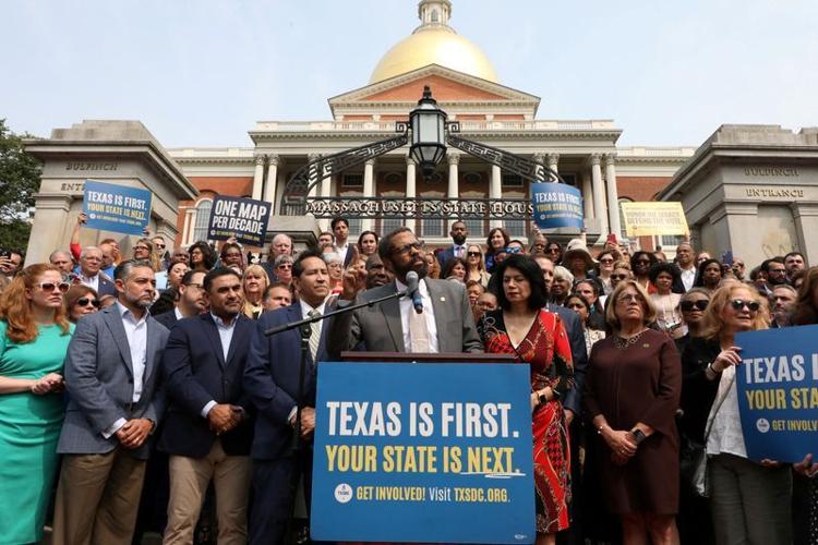 FILE PHOTO: Democratic lawmakers from Texas hold a news conference in Boston